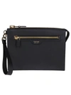 TOM FORD BLACK LEATHER POUCH,H0428T LCL037U9000
