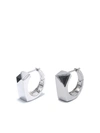 Capsule Eleven Jewel Beneath Signet Earrings Black Onyx And Sterling Silver Single In Silver