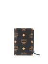 MCM MONOGRAM PRINT ZIP-FASTENING CARD CASE