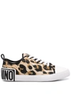 MOSCHINO LEOPARD-PRINT LOW-TOP SNEAKERS