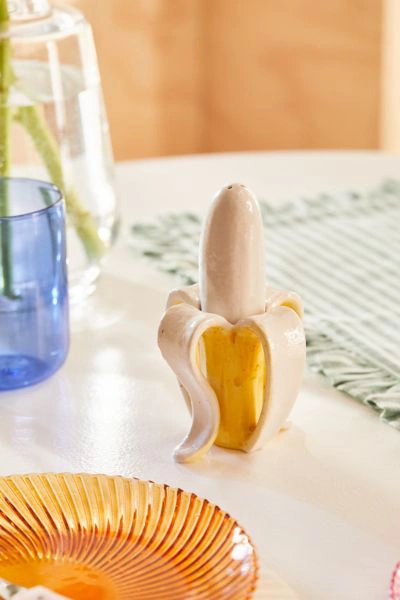 Urban Outfitters Banana Salt And Pepper Shaker Set In Yellow