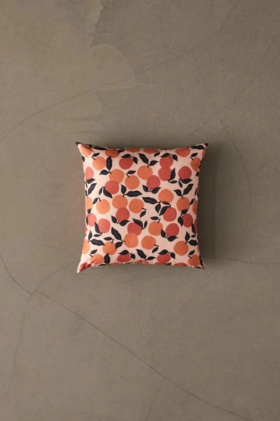 Deny Designs Alisa Galitsyna For Deny Seamless Citrus Indoor/outdoor Throw Pillow In Orange At Urban Outfitters