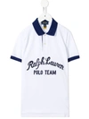 Polo Ralph Lauren Polo Team Cotton Mesh Polo Shirt In White