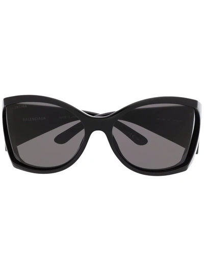 Balenciaga Void Butterfly-frame Sunglasses In Black