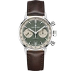 Hamilton American Classic Intra-matic Chronograph Leather Strap Watch, 40mm In Green