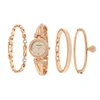 ANNE KLEIN MOTHER OF PEARL DIAL ROSE GOLD BANGLE LADIES WATCH SET 2238RGST