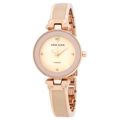 Anne Klein Pink Dial Ladies Watch 1980bmrg In Gold Tone,pink,rose Gold Tone