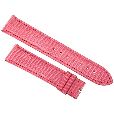 Hadley Roma 20 Mm Shiny Hot Pink Lizard Leather Strap
