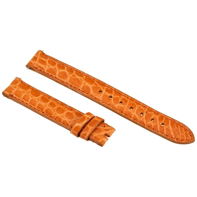 Hadley Roma Orange 14 Mm Alligator Leather Strap