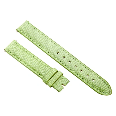 Hadley Roma 14 Mm Shiny Lime Lizard Leather Strap In Green