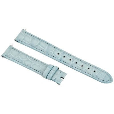 Hadley Roma Matte Baby Blue 16 Mm Alligator Leather Strap