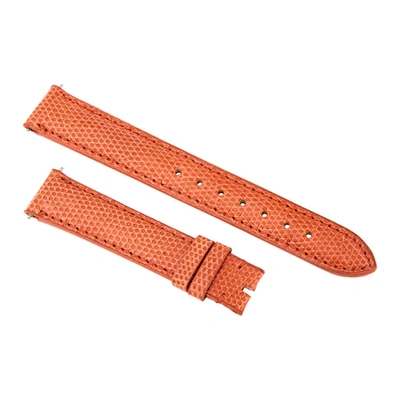 Hadley Roma 16 Mm Shiny Orange Lizard Leather Strap