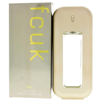 French Connection Fcuk By  Uk For Women - 3.4 oz Edt Spray In Orange,white