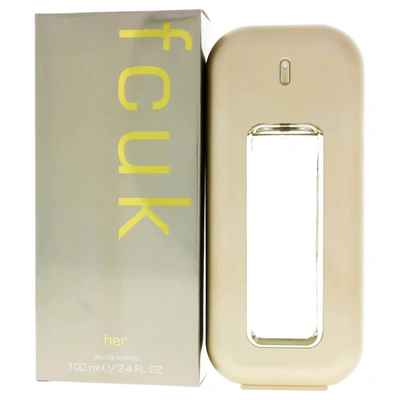 French Connection Fcuk By  Uk For Women - 3.4 oz Edt Spray In Orange / White