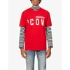 Dsquared2 Icon-printed Crewneck Short-sleeved T-shirt In Red Cotton In Red
