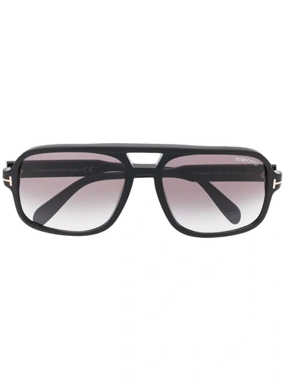 Tom Ford Falconer Pilot Sunglasses In Black