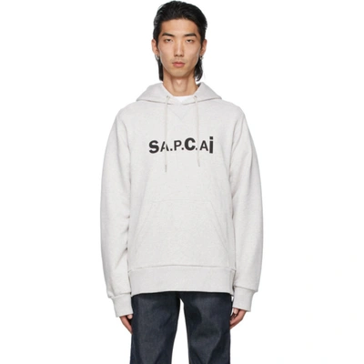 Apc Grey Sacai Edition Taiyo Hoodie In Gray ModeSens