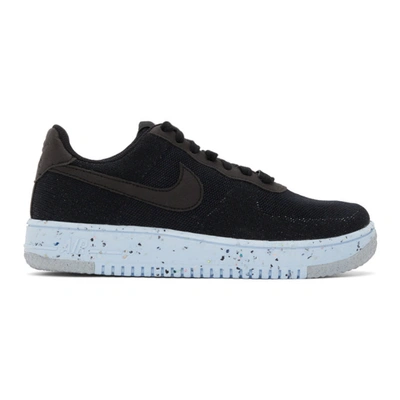 Nike Black Air Force 1 Crater Flyknit Sneakers