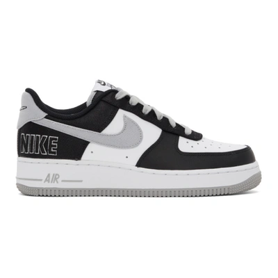 Nike Air Force 1 Lv8 Leather And Textile Mid-top Trainers In Black Silver White Pine