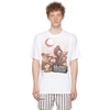 Raf Simons Mens White Solitary Disorder Graphic-print Cotton-jersey T-shirt M In White