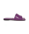 Bottega Veneta Rubber Sole Flat Mule Sandal Gumdrop Pink In Pink