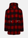 Dsquared2 Checked Single-breasted Coat In Red