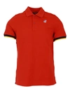 K-way Vincent Contrast Stretch Polo In Red