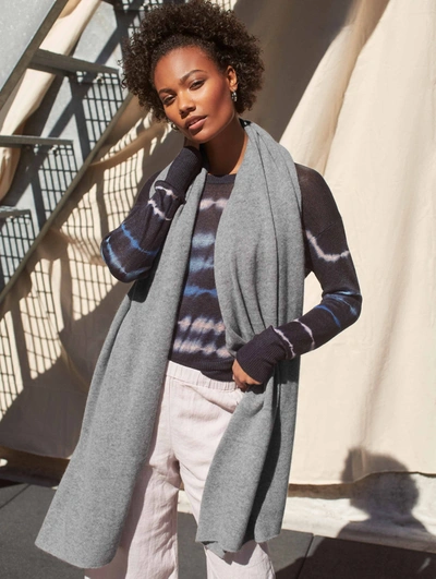 White + Warren Cashmere Travel Wrap In Grey Heather