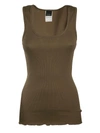 PINKO PINKO VASCO 7 TANK TOP IN BROWN