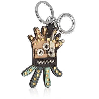 Burberry Black Creature Haymarket Check Keychain