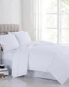 Charisma 400-thread Count Percale 3-piece Almond Milk Duvet Set, King In White