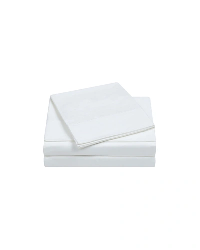Charisma 3-piece 400-thread Count Percale Twin Sheet Set, White