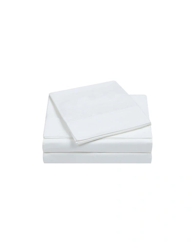 Charisma 4-piece 400-thread Count Percale Queen Sheet Set, White