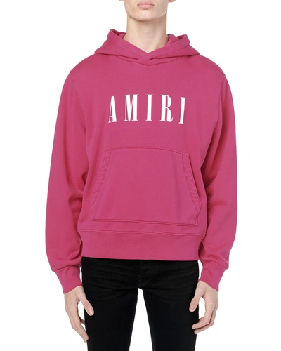 Amiri Men's Core Logo Pullover Hoodie In Red