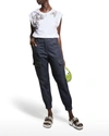 Cinq À Sept Cinq A Sept Giles High-waist Jogger Pants In Indigo