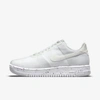 Nike Men's Air Force 1 Crater Flyknit Casual Shoes In White/sail/wolf Grey/white
