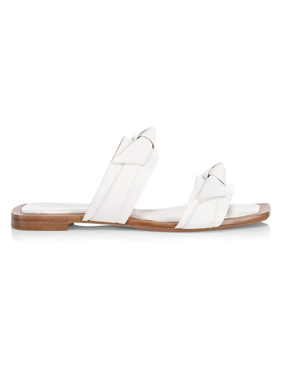Alexandre Birman Clarita Padded Leather Sandals In White