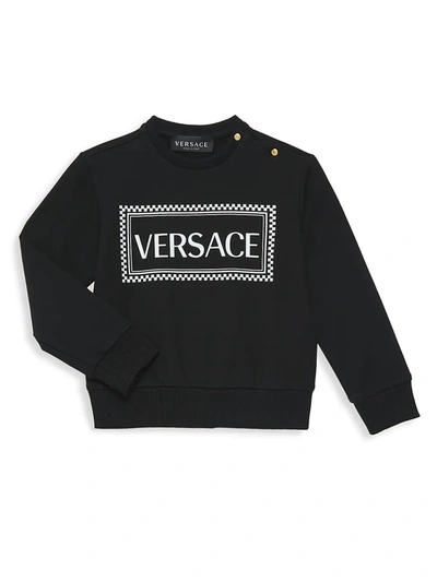 Versace Baby's & Little Kid's Logo Sweatshirt In Nero