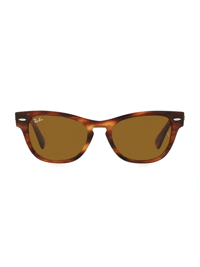 Ray Ban Rb2201 54mm Wayfarer Sunglasses In Striped Havana