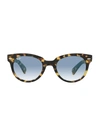 Ray Ban Orion Sunglasses Yellow Havana Frame Blue Lenses 52-22
