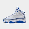 Nike Jordan Big Kids' Pro Strong Basketball Shoes In White/racer Blue/wolf Grey
