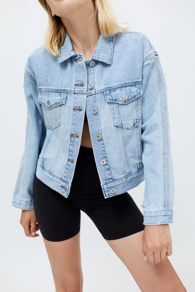 Abrand A Bonnie Denim Jacket - Fade Into You In Light Blue