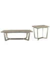 FURNITURE WAVERLY COCKTAIL TABLE AND END TABLE SET