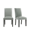 PICKET HOUSE FURNISHINGS PIA 2 PIECE FAUX LEATHER DINING SIDE CHAIR SET