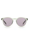 Levi's 50mm Round Sunglasses In Sage/ Grey