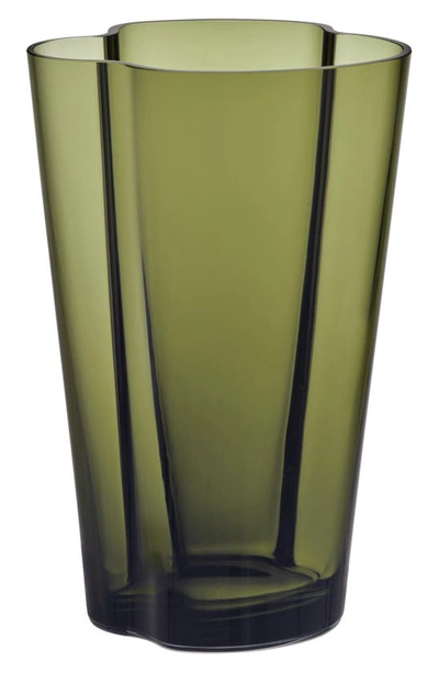 Iittala Alvar Aalto Finlandia Crystal Vase In Green