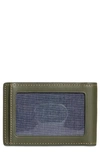 Nordstrom Wyatt Leather Card Case With Money Clip In Green Ivy