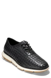 Black Woven Leather/ Ivory