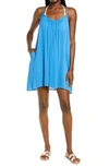 Elan Cover-up Slipdress In Blue Azur