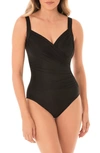 Miraclesuitr Solid Sanibel Underwire One-piece Swimsuit In Black